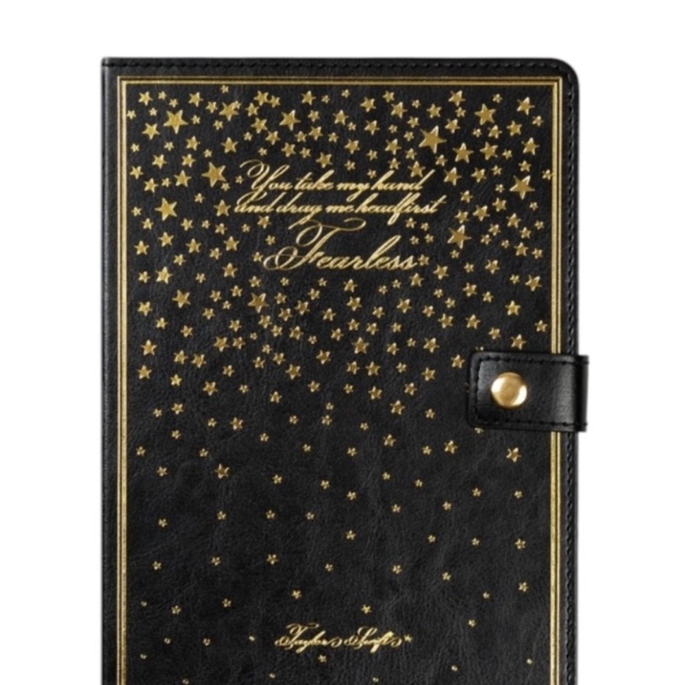 Taylor Swift NWT Fearless Black and Gold Starry Notebook